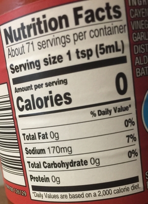 How To Provide a Nutritional Label for Your Hot Sauce